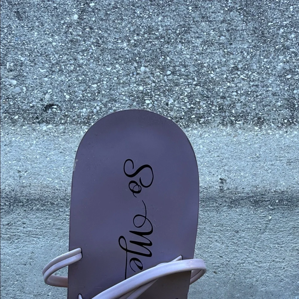 Lace-Up Flat Sandals in Lavender - Picture 2 of 9
